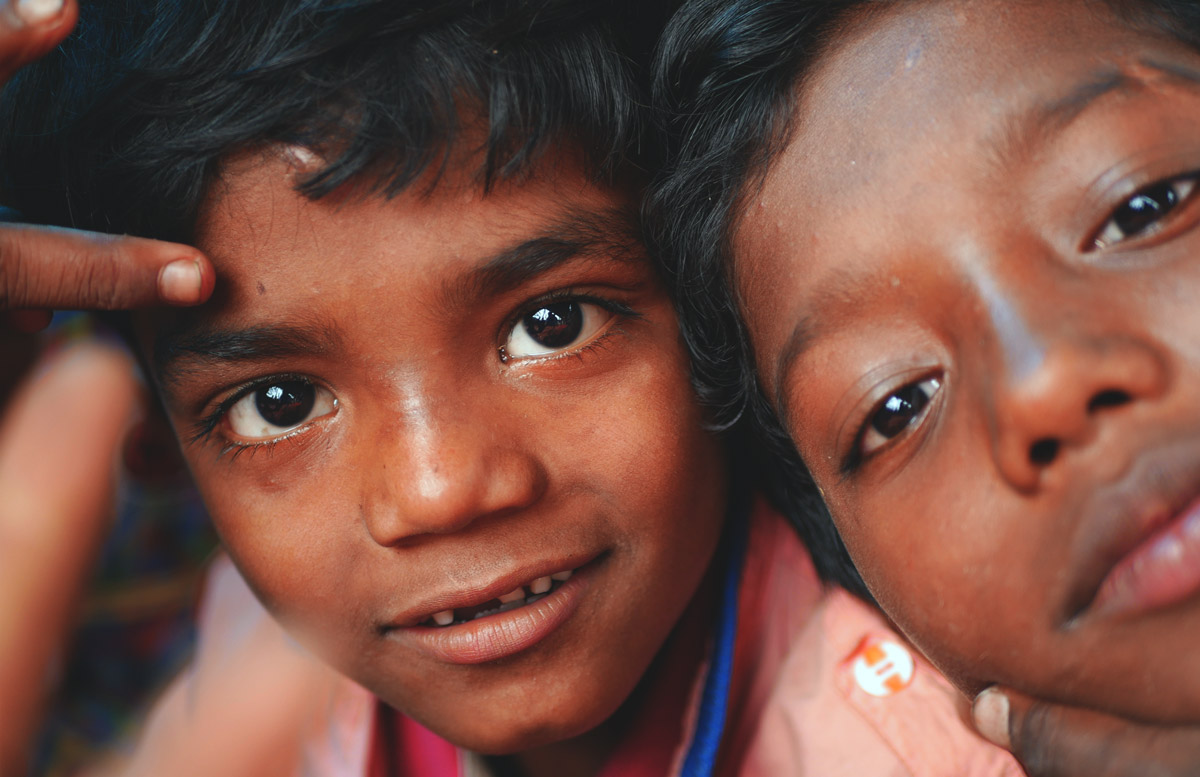 Two boys living on the street at the Sadarghat ferry terminal.